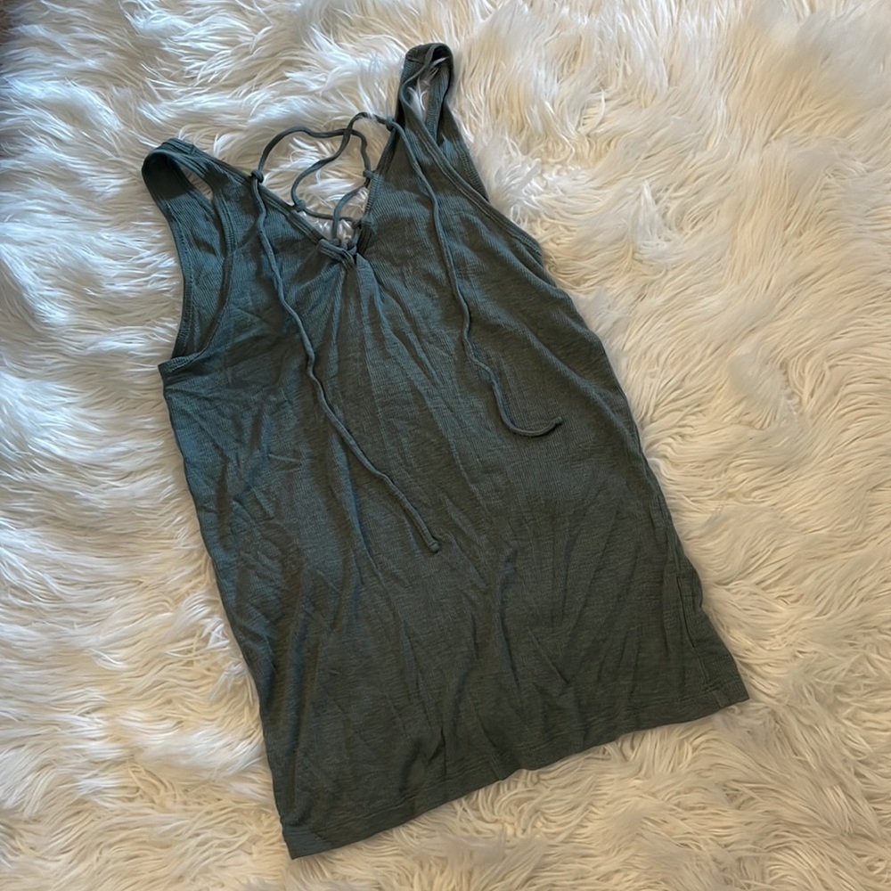 Aerie lace up tank size large